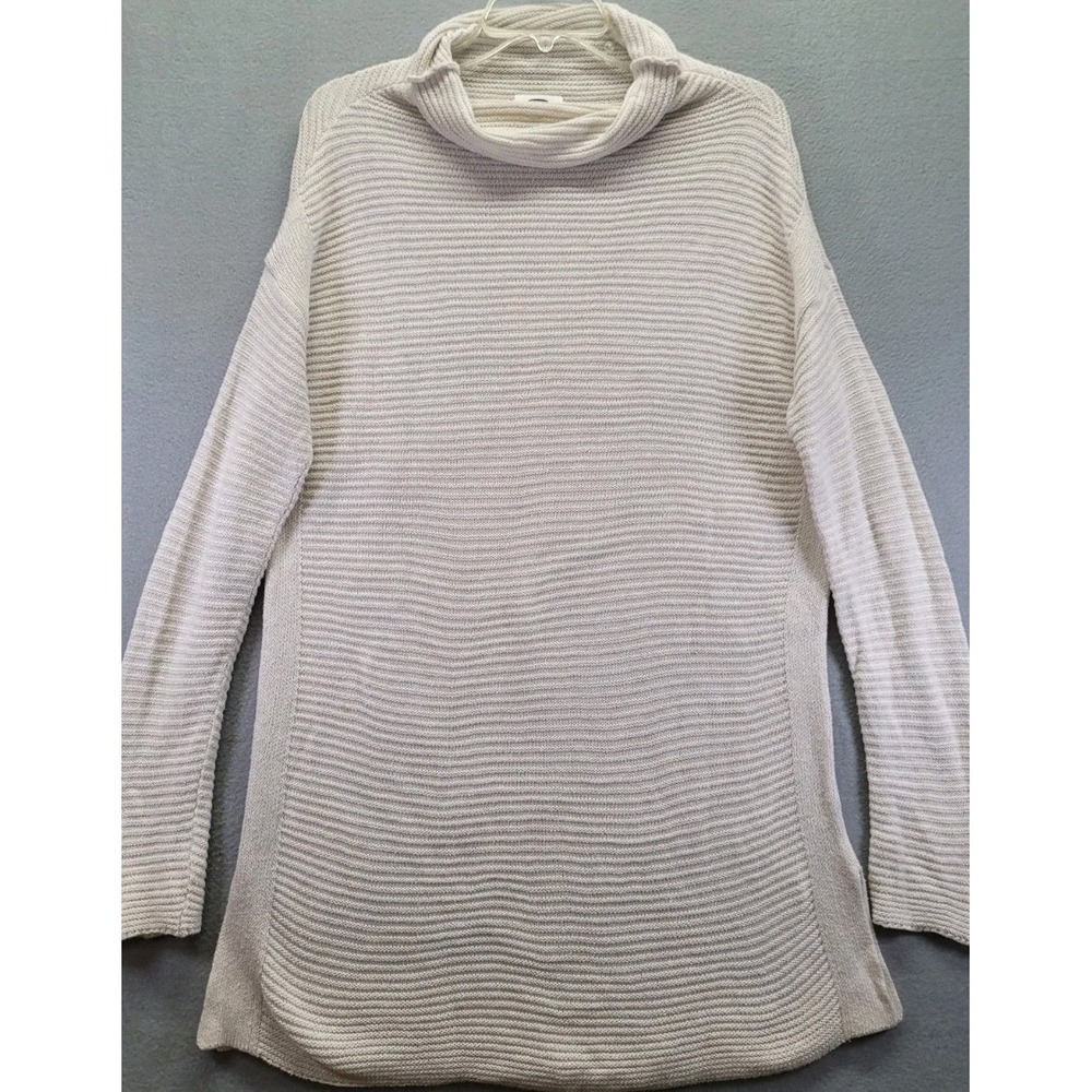 Old Navy Women's Long Sleeve Off White Beige Cowl Neck Sweater Dress Size Large
